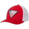 Columbia Sportswear Columbia PFG Mesh Stateside™ Ball Cap Mountain Red Men's Caps & Visors