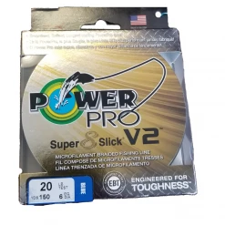 Line/Leaders Power Pro Super 8 Slick V2 Blue 20 Lb 150 Yds Braided Fishing Line