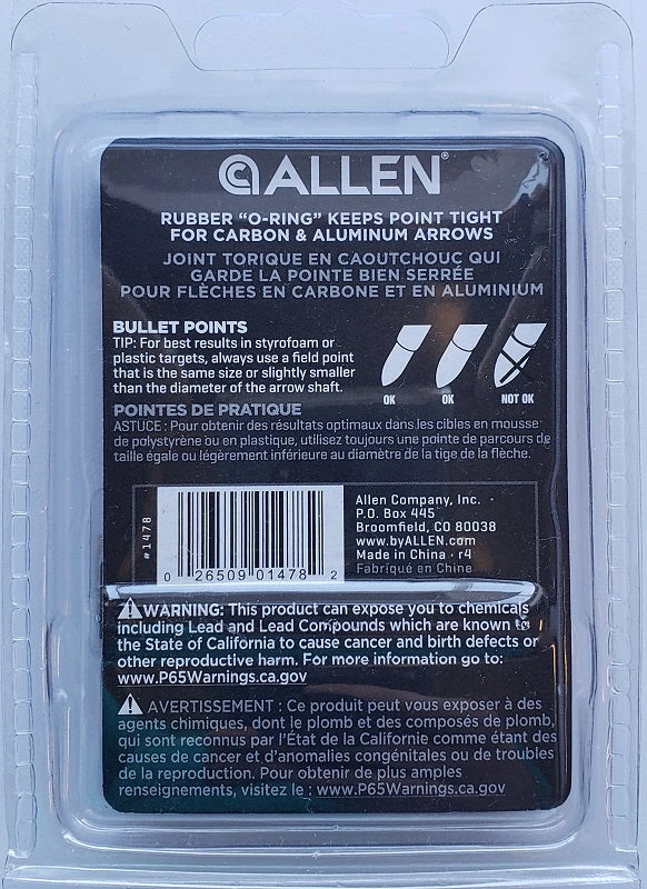 Allen Stay-Tight Bullet Points 1478 Archery 5 Allen Stay-Tight Bullet Points 1478 Archery