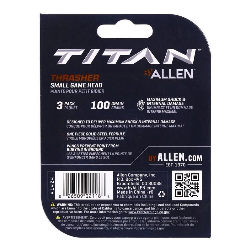 Allen Titan Thrasher Small Game Head 1424 5 Allen Titan Thrasher Small Game Head 1424
