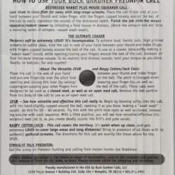 Buck Gardner's Predator Call Power Pack PRED-PP Game Calls