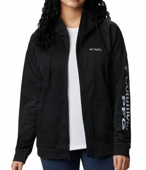 Columbia Sportswear Columbia Women’s PFG Tidal Fleece FZ Hoodie Black