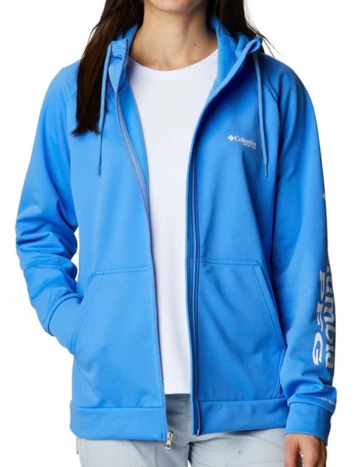 Columbia Sportswear Columbia Women’s PFG Tidal Fleece FZ Hoodie Blue