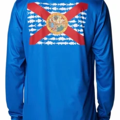Columbia Sportswear Columbia Men's Terminal Tackle PFG State Fish Flag™ L/S Vivid Blue