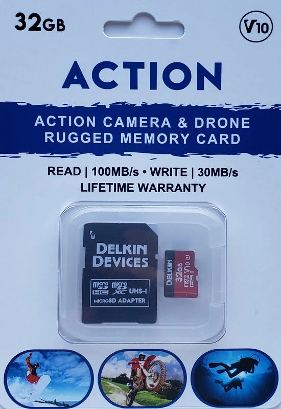 Delkin Devices Action Camera & Drone Rugged 32GB Memory Card DDMSDACT32GB 3 Delkin Devices Action Camera & Drone Rugged 32GB Memory Card DDMSDACT32GB