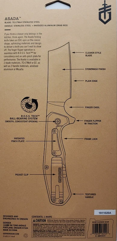 Gerber Asada Clip Folding Knife 31-003924 6 Gerber Asada Clip Folding Knife 31-003924