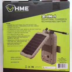Hunting HME 2-IN-1 Solar Panel Charger & Rechargeable Battery HME-SOLP V2 6 Hunting HME 2-IN-1 Solar Panel Charger & Rechargeable Battery HME-SOLP V2