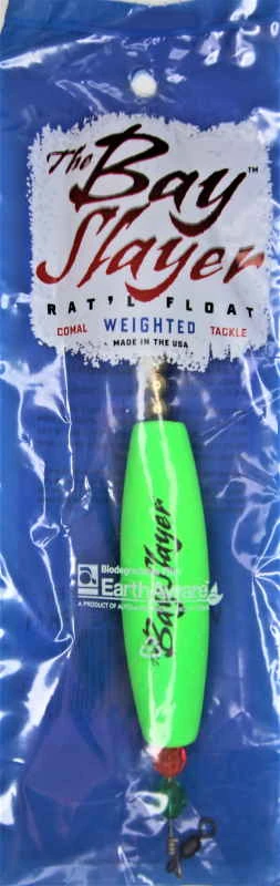 Comal Bay Slayer Cigar Rattle Float 3" Green 4 Comal Bay Slayer Cigar Rattle Float 3" Green