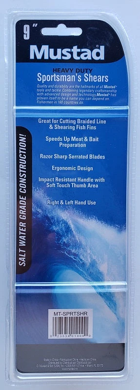 Mustad Heavy Duty 9in Sportsman's Shears MT-SPRTSHR Knives And Tools 5 Mustad Heavy Duty 9in Sportsman's Shears MT-SPRTSHR Knives And Tools