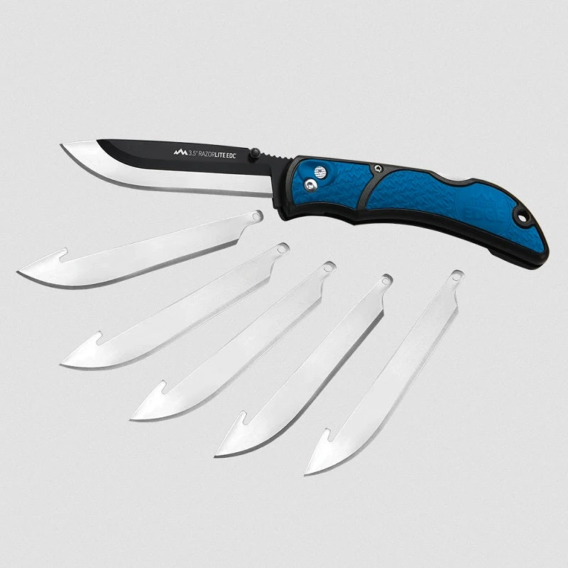 Knives And Tools Outdoor Edge 3.5in Razor-Lite EDC Blue Knife RLU-40C 3 Knives And Tools Outdoor Edge 3.5in Razor-Lite EDC Blue Knife RLU-40C