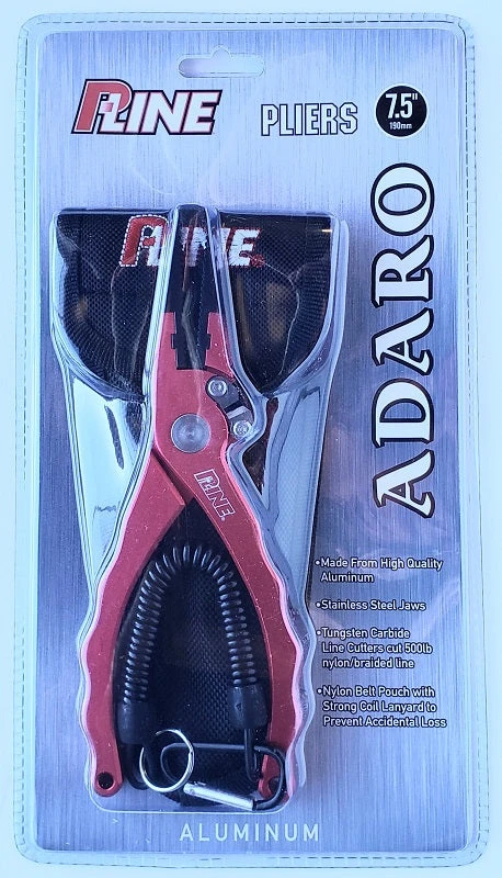 P-Line Adaro Aluminum Pliers With Holster Red 7.5” 3 P-Line Adaro Aluminum Pliers With Holster Red 7.5”