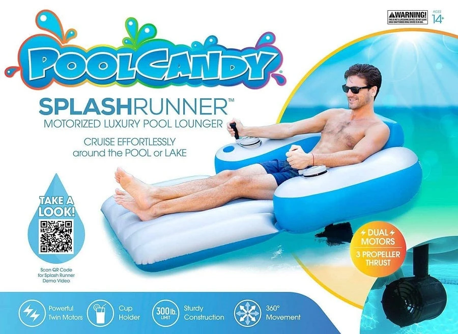PoolCandy SplashRunner Motorized Pool Lounger PC4025SR Beach & Pool 7 PoolCandy SplashRunner Motorized Pool Lounger PC4025SR Beach & Pool
