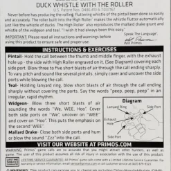 Primos High Roller Duck Whistle 838 Game Calls