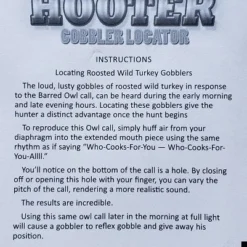 Game Calls Quaker Boy Owl Hooter Gobbler Locator 02601