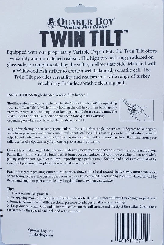 Game Calls Quaker Boy Twin Tilt Turkey Call 13711 5 Game Calls Quaker Boy Twin Tilt Turkey Call 13711