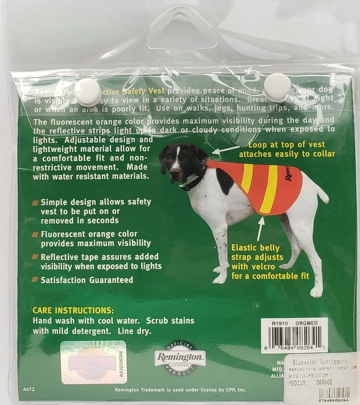 Remington Reflective Safety Vest For Dogs Medium R1910 Hunting Clothing 4 Remington Reflective Safety Vest For Dogs Medium R1910 Hunting Clothing