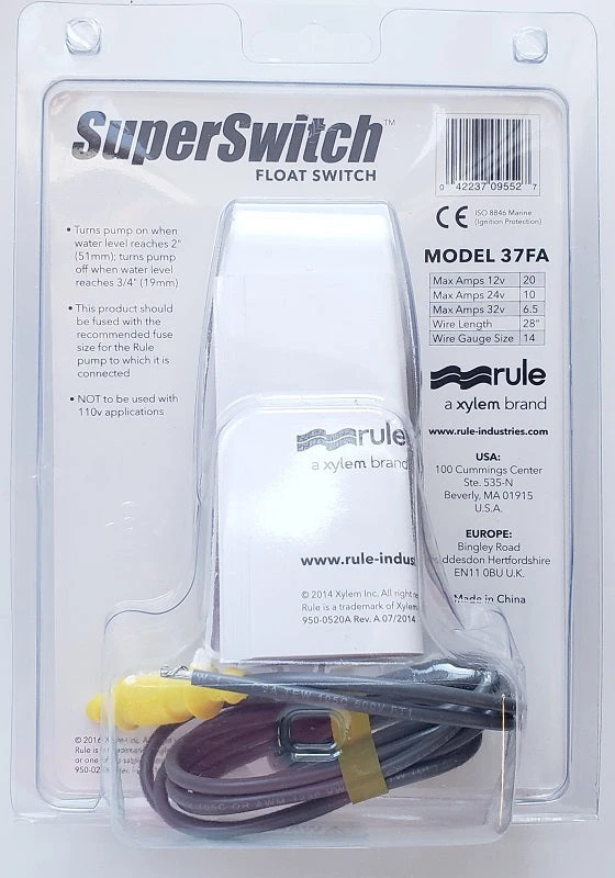 Marine Rule SuperSwitch Float Switch 37FA 5 Marine Rule SuperSwitch Float Switch 37FA