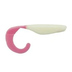 SaltWater Assassin Curly Tail White/Pink 4" 10pk
