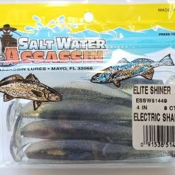 SaltWater Assassin Elite Shiner Electric Shad 4" 8pk Lures & Bait
