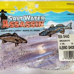 SaltWater Assassin Sea Shad Albino Ghost 4" 10pk Lures & Bait