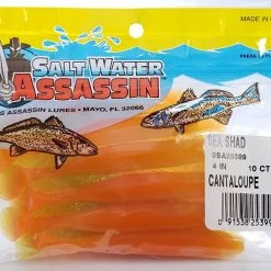 SaltWater Assassin Sea Shad Cantaloupe 4" 10pk