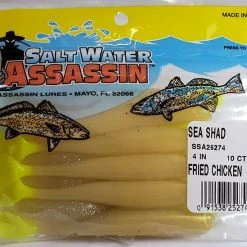 SaltWater Assassin Sea Shad Fried Chicken 4" 10pk Lures & Bait