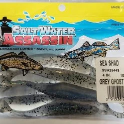 SaltWater Assassin Sea Shad Grey Ghost 4" 10pk Lures & Bait