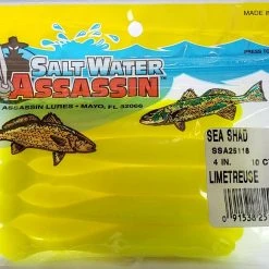 SaltWater Assassin Sea Shad Limetreuse 4" 10pk