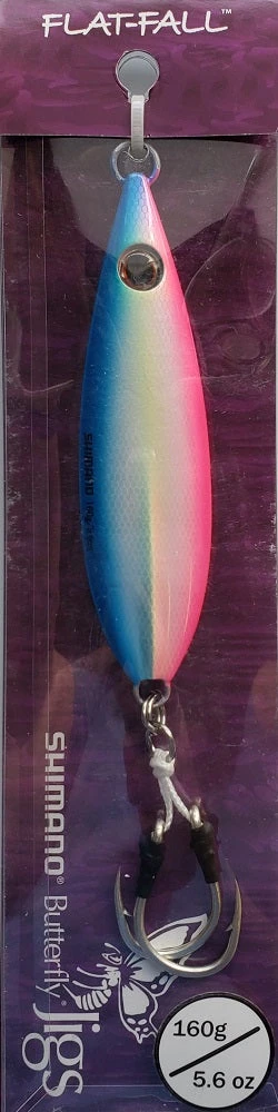 Shimano Flat-Fall Butterfly Jigs Pink Blue BFLFF160PB 4 Shimano Flat-Fall Butterfly Jigs Pink Blue BFLFF160PB