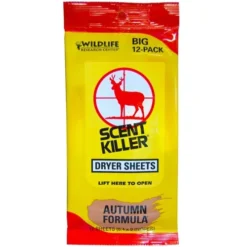 Wildlife Research Scent Killer Dryer Sheets Autumn Formula 12pk 580