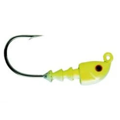 Bass Assassin Chartreuse Flash Jighead 1/4oz 4ct JA07005