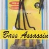 Bass Assassin Lead/Red Eye Long Shank Jighead 1/4oz 4ct JA57001