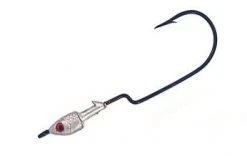Bass Assassin Lead/Red Eye Long Shank Jighead 1/4oz 4ct JA57001