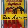 Bass Assassin Red Jighead 1/16oz 4ct JA05002
