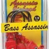Bass Assassin Red Jighead 1/4oz 4ct JA07002