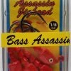 Hooks/Jig Heads Bass Assassin Red Jighead 1/8oz 4ct JA06002