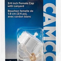 Camco 3/4 Inch Female Cap And Lanyard 22204 RV And Camping