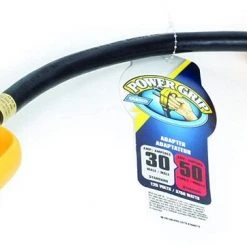 Camco 30AM/50AF Power Grip 18" Dogbone - 90M/90F 125V/3750W Adapter 55185 RV And Camping