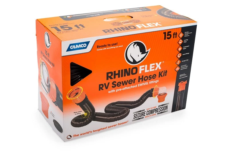 Camco 15' RhinoFlex RV Sewer Hose Kit 39761 3 Camco 15' RhinoFlex RV Sewer Hose Kit 39761