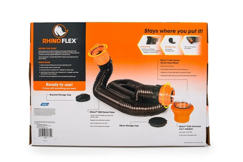 Camco 15' RhinoFlex RV Sewer Hose Kit 39761 4 Camco 15' RhinoFlex RV Sewer Hose Kit 39761