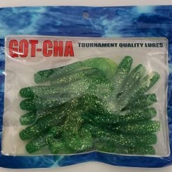 Sea Striker Got-Cha Curltail Grub Lime Green/SF 4" 20pk
