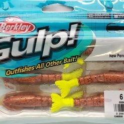 Berkley Gulp! Shrimp New Penny/Chartreuse 3" 6pk Lures & Bait