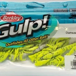 Berkley Gulp! Ghost Shrimp Chartreuse Belly 3" 7pk Lures & Bait