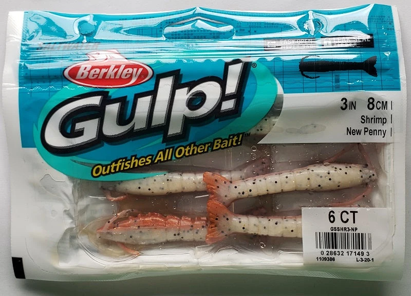 Berkley Gulp! Shrimp New Penny 3" 6pk 4 Berkley Gulp! Shrimp New Penny 3" 6pk