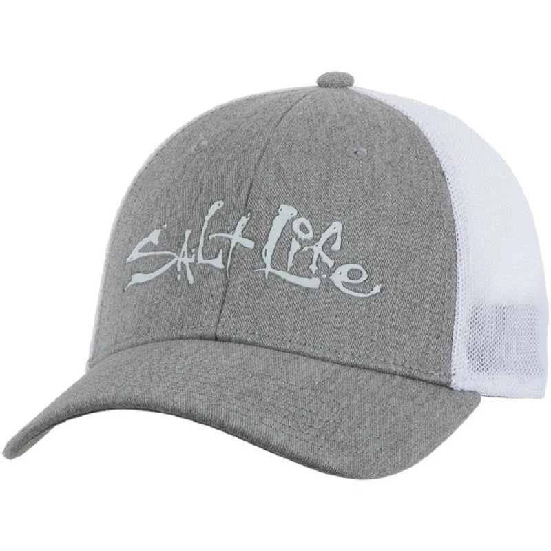 Men's Caps & Visors Salt Life Men's Fish Dive Surf Stretch Fit Hat Grey Heather SLM297 3 Men's Caps & Visors Salt Life Men's Fish Dive Surf Stretch Fit Hat Grey Heather SLM297